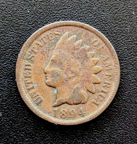 1894 INDIAN HEAD CENT Better Date Collectible US Penny Type Coin XF Detail MDG