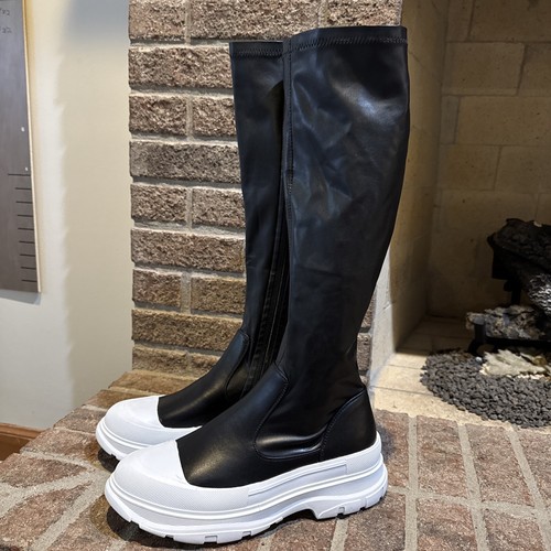 Botas hasta la rodilla Azalea Wang para mujer 10 negras Lois plataforma alta cremallera interior