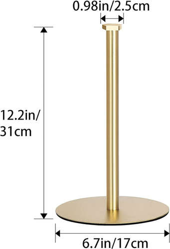Gold Paper Towel Holder Countertop, OBODING, Kitchen Paper Towel Holder Stand fo - Picture 6 of 7