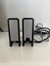 Genuine Dell A225 Small USB Wired Computer Speakers w/ Volume Knob TESTED
