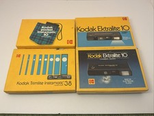 Lot Of 4 Kodak Trimlite Ektralite Instamatic Film Cameras In Original Boxes