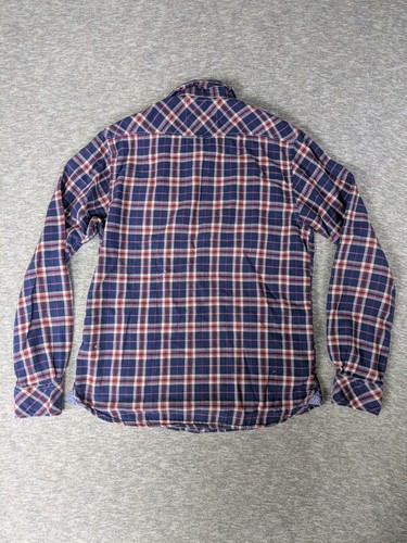 Scotch & Soda Amsterdam Couture Mens Large Shacket Shirt Jacket Blue Red Flannel - Foto 2 di 13