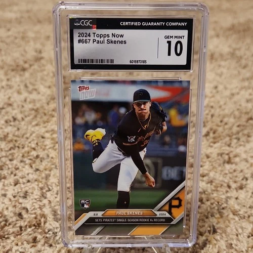 2024 Topps Now Paul Skenes #667 CGC 10 Rookie Pittsburgh Pirates Card