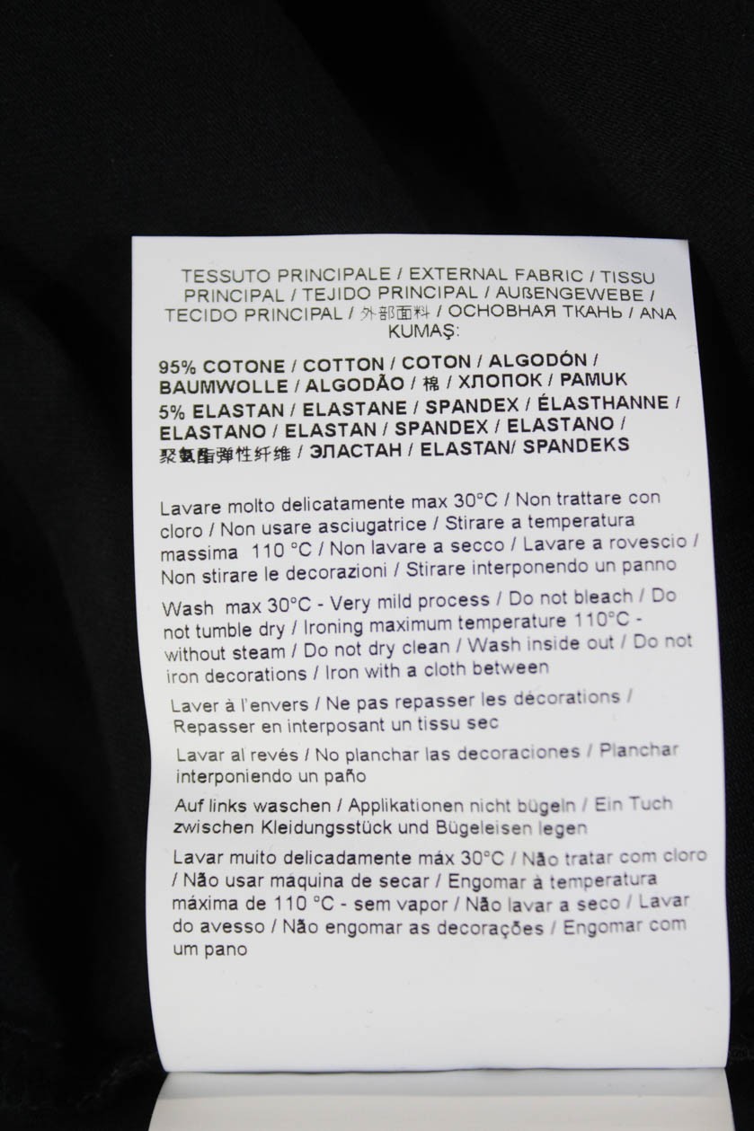 Versace Jeans Couture Womens Stretch Round Neck Short Sleeve Top Black Size S thumbnail 4