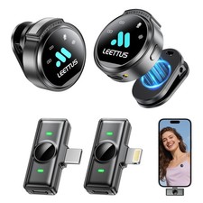 Mini Microphone for iPhone 17/16/15-7/Android/Tablet,Lavalier Wireless Microp...
