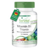 Vitamin B1 - 100 Tabletten Thiamin FüR 3 Monate, Hochdosiert Vegan | Fairvital