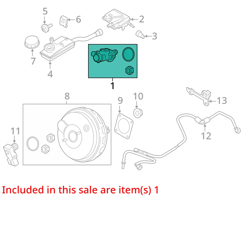 2021 Ford Transit Connect Brake Master Cylinder OEM 104K Miles - LKQ412206994 - Image 4 of 4