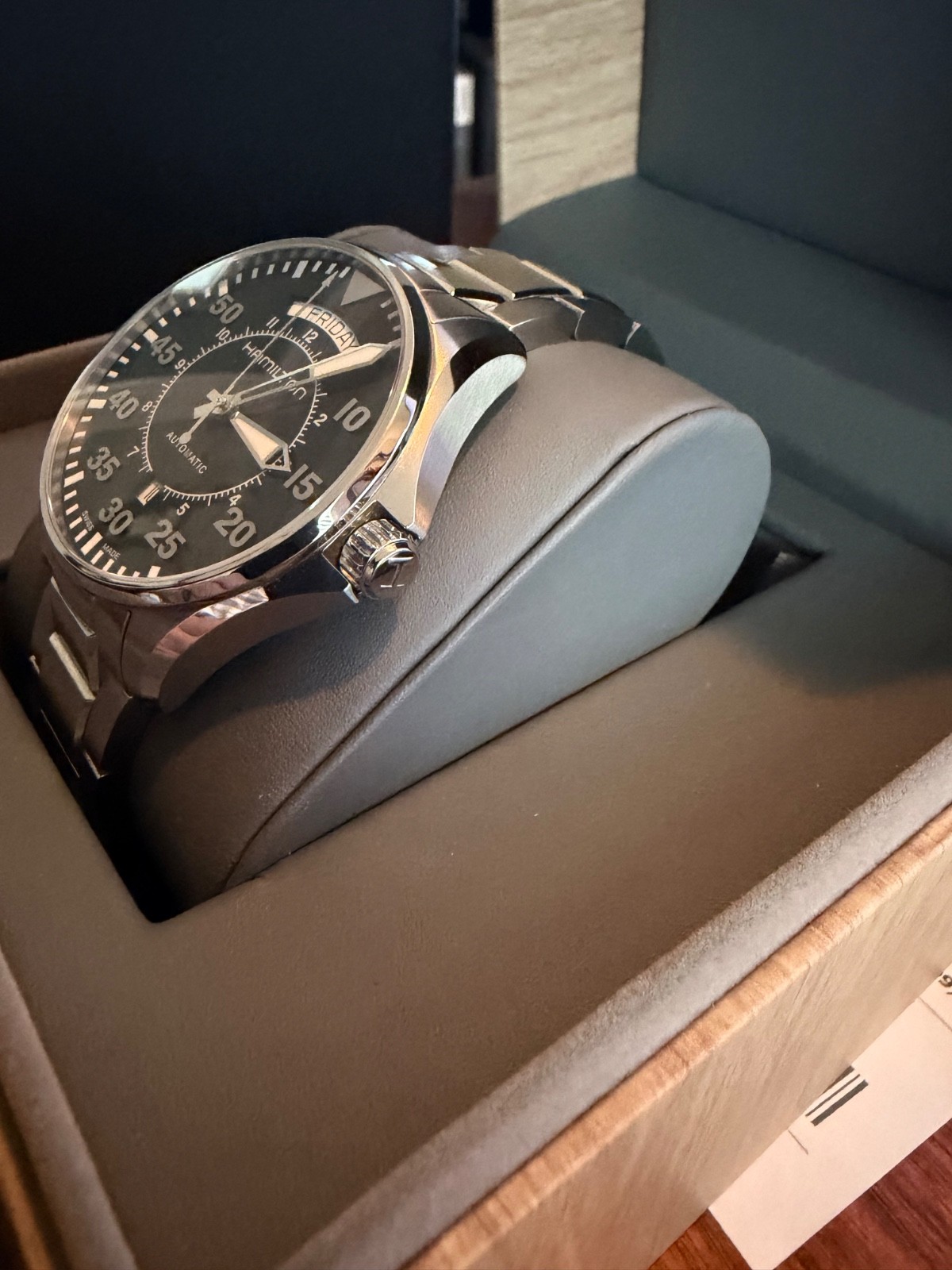 Hamilton Khaki Aviation Pilot Day-Date Auto (Cooper) – Ref. H64615135 – Full Kit image 3