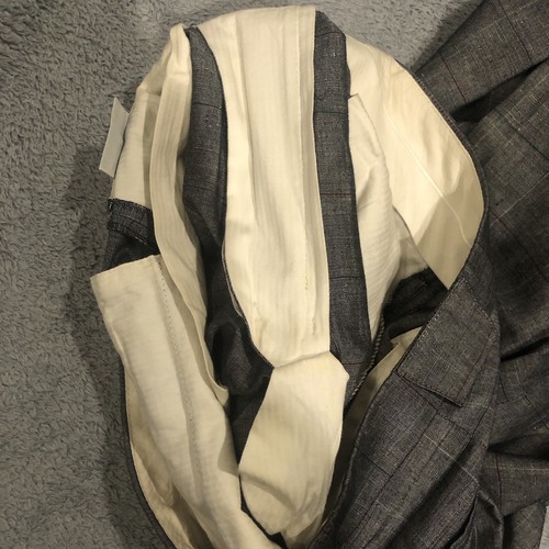 Vintage Giorgio Armani Herren 31x34 Leinen Baumwollmischung Hose Grau Bundfaltenhose - Bild 13 von 21