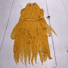 Weissman The Leaving Song Dress Girls XL 16 Yellow Tulle High Neck Dance Costume