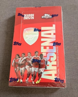 Topps Chrome Arsenal 2025-26 Hobby Box Brandneu   Versand am selben Tag