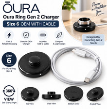 GENUINE Oura Ring Gen 2, Size 6 CHARGER With Cable