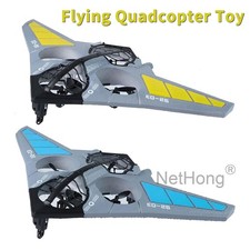 360° Flip RC Plane Toy Drone Remote Control Glider Jet Flying 2.4G LED Light UK