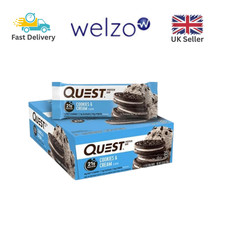 Quest Nutrition Bar 12x60g Cookies & Cream 21g Protein & 1g Sugar Per Bar