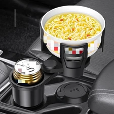 2 in 1 Car Auto cup holder extender w/ adjust base Dual Cup holder and organizer