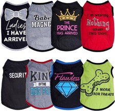 8 Pieces Small Puppy Shirts for Boy Dog Clothes Pet Dogs T Shirt Chihuahua Cl...