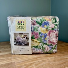 VTG 1996 Garden Estates ALLISON Multi King Bed Skirt Dust Ruffle Floral Cottage