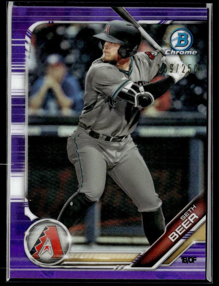 2019 Bowman Chrome Draft #BDC-192 Seth Beer Purple Refractor RC #/250