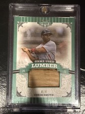 2024 Leaf Lumber Emerald Ozzie Smith Game Used Bat Relic #’d 4/4