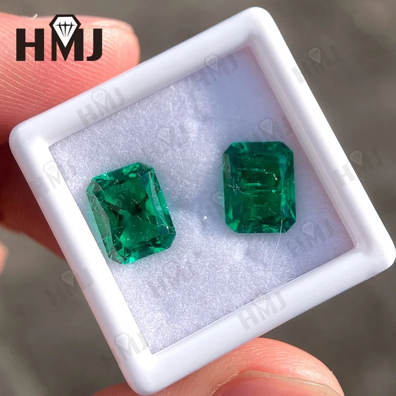 Certified Lab-Grown Colombian Green Emerald Radiant Cut Loose Gemstone Gems AGL - Image 4 of 4