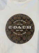coach monogram white shirt medium