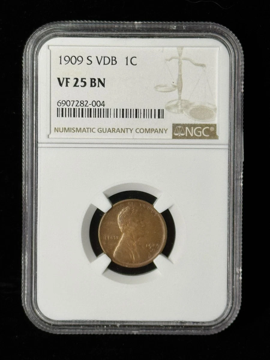 San Francisco VF 25 Graded 1909 Year Lincoln Wheat US Small Cents