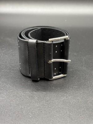 BA&SH Rindsleder Gürtel Damen UK 10 Rindsleder Nieten breit schwarz