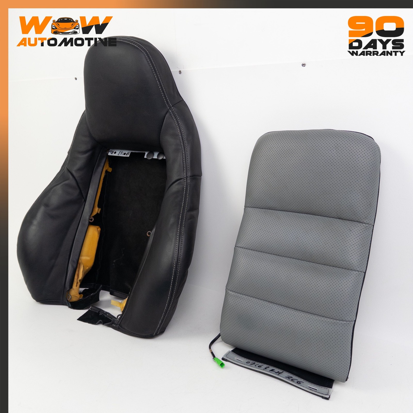 07-10 CHEVROLET CORVETTE C6 FRONT RIGHT TOP UPPER SEAT CUSHION LEATHER BLACK OEM