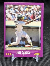 1988 Score JOSE CANSECO Card #45 Oakland Athletics Baseball