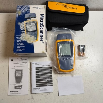 Fluke Networks MicroScanner2 MS2100 Backlit LCD Handheld Cable Verifier Scanner