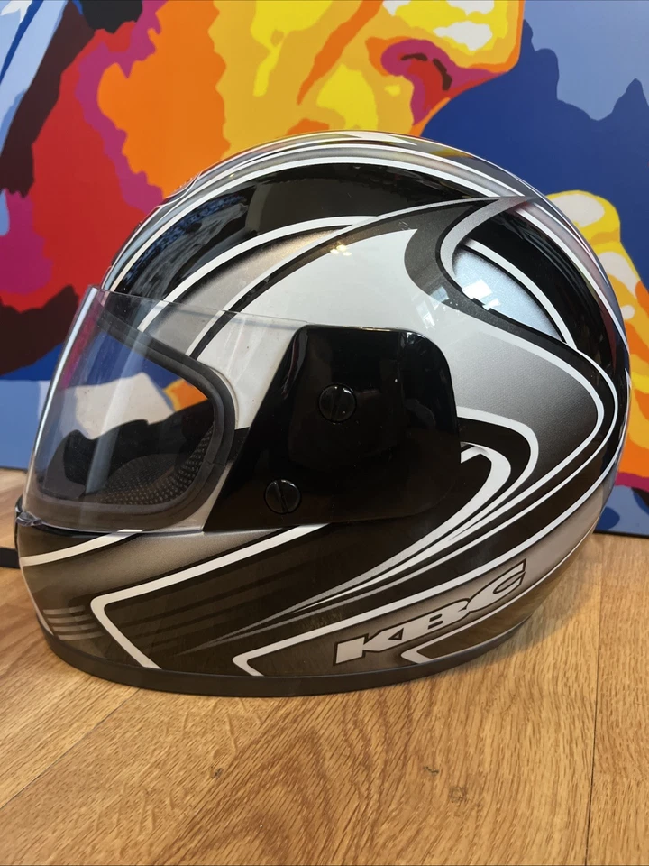 Casco de motocicleta KBC DOT Shell aprobado - TK-7 Roadway gris y negro - talla S Foto 3 de 4