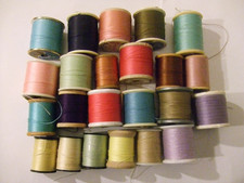 23 Sewing Thread Spools, assorted colors Vintage