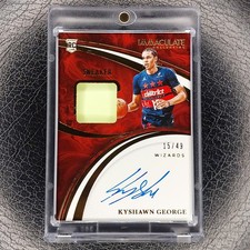 KYSHAWN GEORGE /49 Rookie Sneaker Patch Auto 2024-25 Immaculate Basketball Card