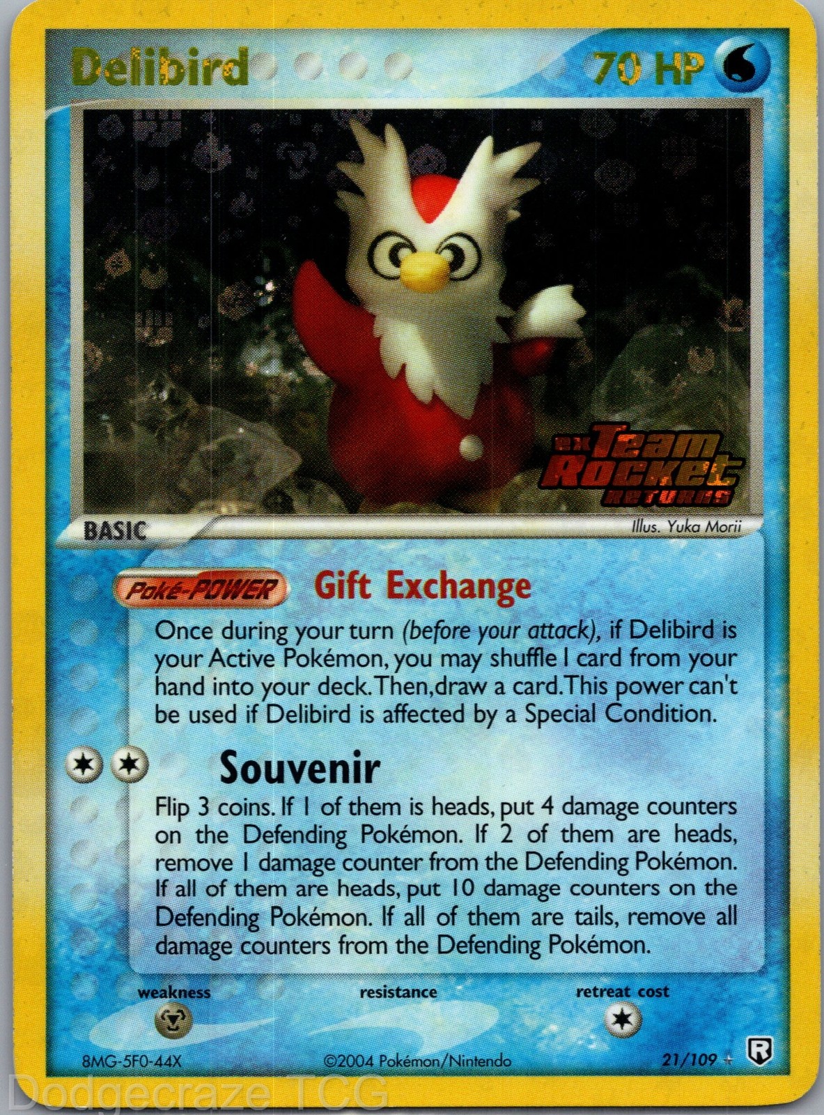 Delibird 21/109 Rare Team Rocket Returns Pokemon Reverse Holo NM