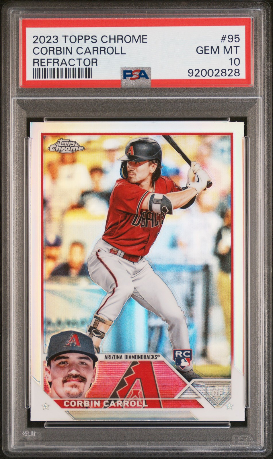 2023 Topps Chrome #95 Corbin Carroll Refractor RC Diamondbacks PSA 10