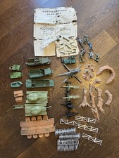 Vintage USA WWII MARX Battleground Playset - Vehicles - Parts - Weapons Manual