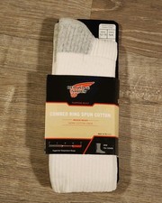 Red Wing Combed Ring Spun Cotton Socks Men's XL Size 12-15 WHITE
