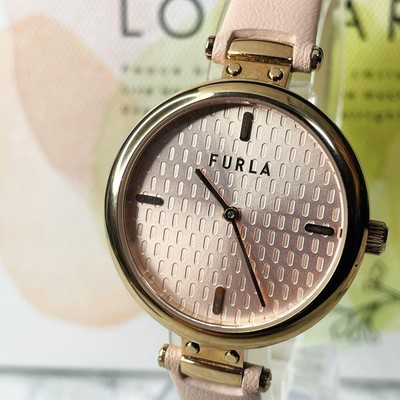 美品！FURLA ピンクレザー腕時計 NEW BATTERY FURLA Pink Gold Watch with Leather Band New Battery | eBay