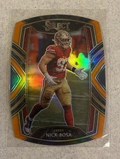 2020 Panini Select - Club Level Nick Bosa #224 Orange Prizm Die-Cut