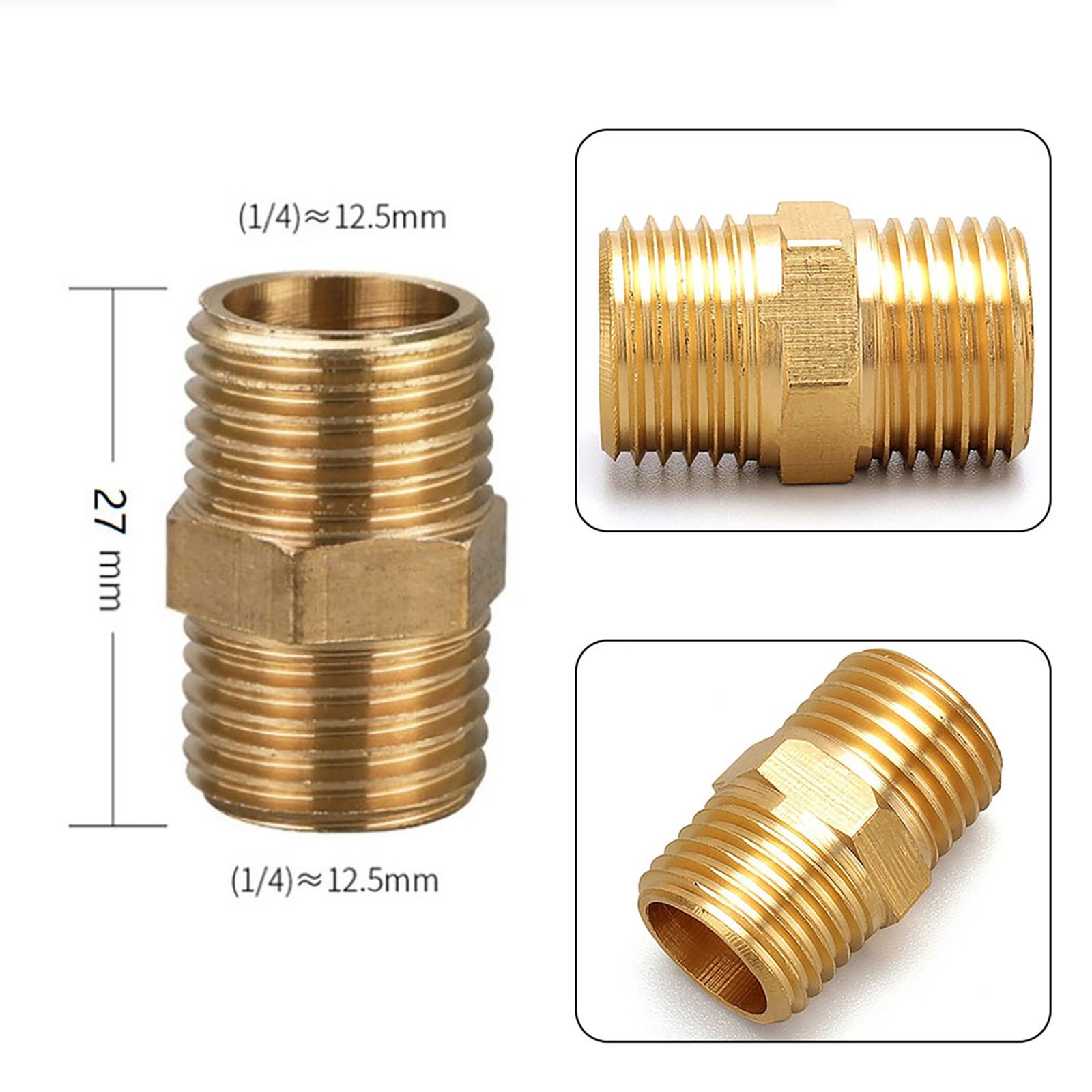 For BSP Male to Male Brass Connector for Air Line Hose Compressor Fittings