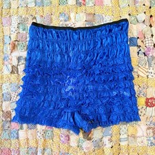Vintage Cobalt Blue Lace Bloomers Shorts