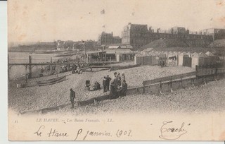 CPA 76 LE HAVRE Les Bains Frascati animées 1903