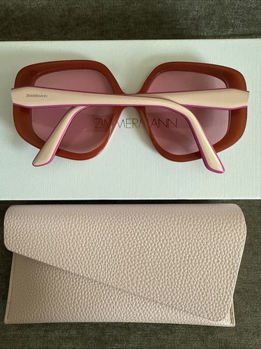 $260 Sunglasses Zimmermann Blush In Concert Oversize NEW 3779F21 Pink 55mm - Picture 6 of 14