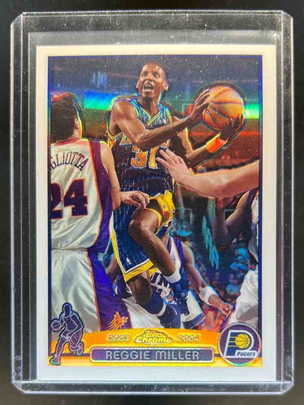 2003-04 Topps Chrome Reggie Miller Refractor #31 Pacers