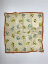Vintage Gaham Hand Rolled Pure Silk Scarf 16  Terriers