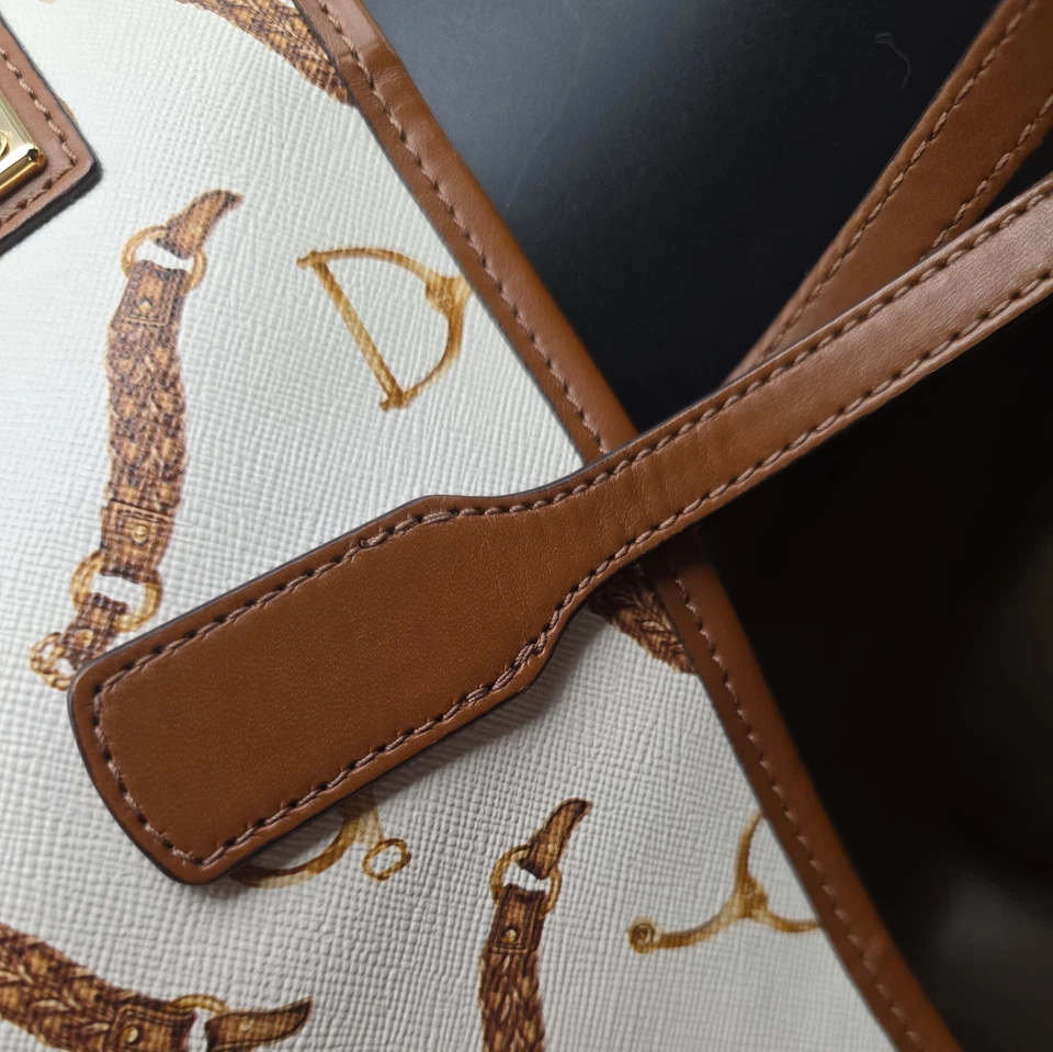 Ralph Lauren Leather Tote Bag - All Over Equestrian Print  - Image 3 of 4