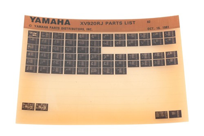 #ad OEM Yamaha WE049 148 1982 XV920RJ Parts List MicroficheRev:10 16 1981 $10.45