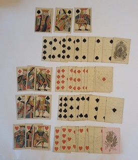 Extremely rare vintage antique Georgian complete Thomas De La Rue playing cards