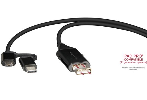 4in1 USB-C / Micro-USB Adapter-Kabel Lade-Kabel für Lenovo Samsung Huawei Wacom  - Bild 5 von 5
