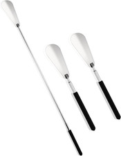 2 Pack Extendable Long Handled Shoe Horn for Seniors, 10" To 25" Adjustable for